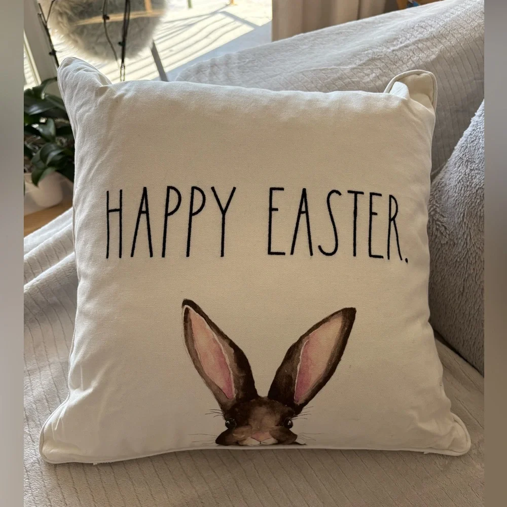 Easter Bunny Rae Dunn Decorative pillow - white - Picture 2 of 3